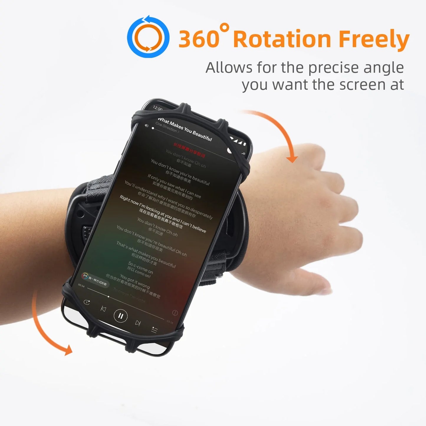 Removable Rotating Sports Phone Wristband Arm Bag