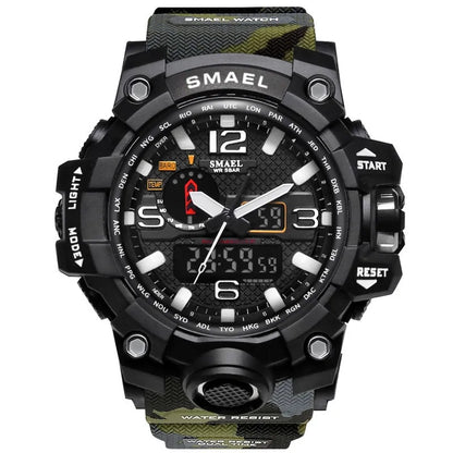 SMAEL Brand Men Sports Watches Dual Display